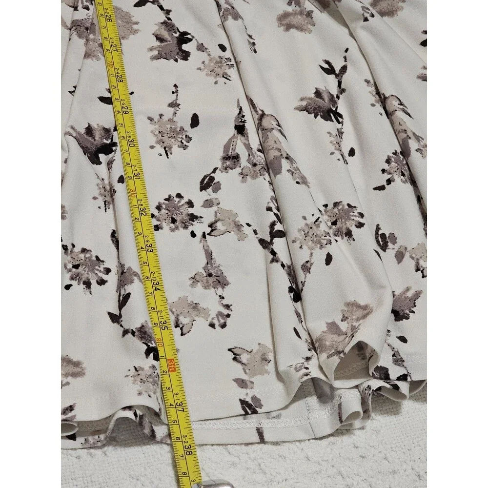 Julian Taylo Womens Midi Dress Floral  Multicolor Short Sleeve Knee-LengthSz 10